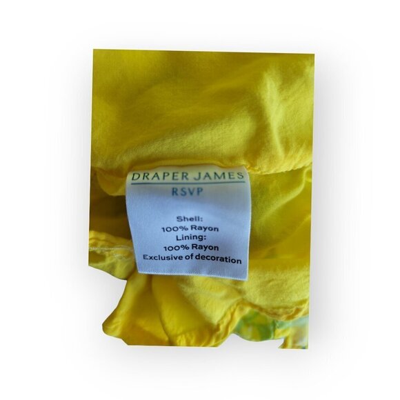 XS Draper James Clip-Dot Tiered Maxi Dress in Yellow/Blue - Picture 8 of 10